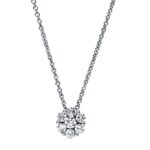 Collier Platin 95kt 0,42 Diamantschmuck mit 7 Diamanten - 4A213