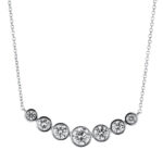 Collier Zarge Weißgold 18kt 0,52 Diamantschmuck mit 7 Diamanten - 4A787