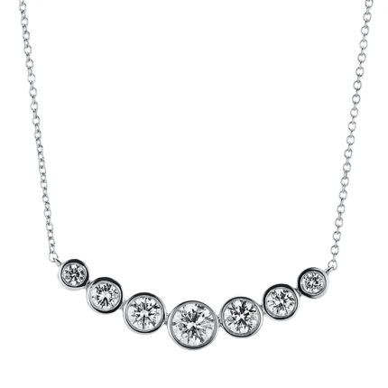 Collier Zarge Weißgold 18kt 0,52 Diamantschmuck mit 7 Diamanten - 4A787