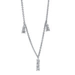 Collier Weißgold 18kt 0,89 Diamantschmuck mit 15 Diamanten - 4D113
