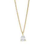 Collier 3er-Krappe Gelbgold 18kt 0,25 Diamantschmuck mit 1 Diamanten - 4J571