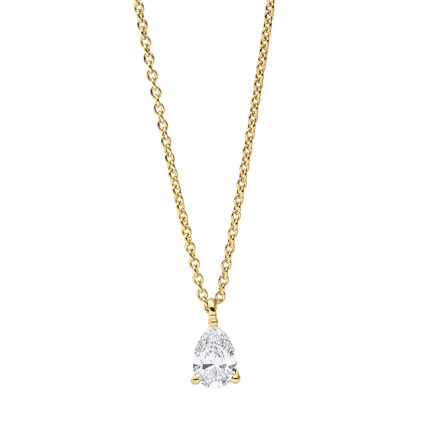 Collier 3er-Krappe Gelbgold 18kt 0,25 Diamantschmuck mit 1 Diamanten - 4J571