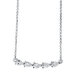 Collier Weißgold 18kt 0,46 Diamantschmuck mit 5 Diamanten - 4K796
