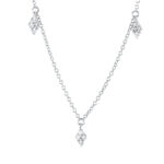 Collier Weißgold 18kt 0,42 Diamantschmuck mit 20 Diamanten - 4L617