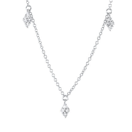 Collier Weißgold 18kt 0,42 Diamantschmuck mit 20 Diamanten - 4L617