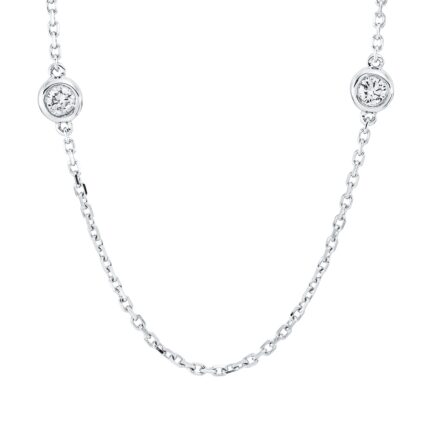 Collier Zarge Weißgold 18kt 0,57 Diamantschmuck mit 12 Diamanten - 4M846