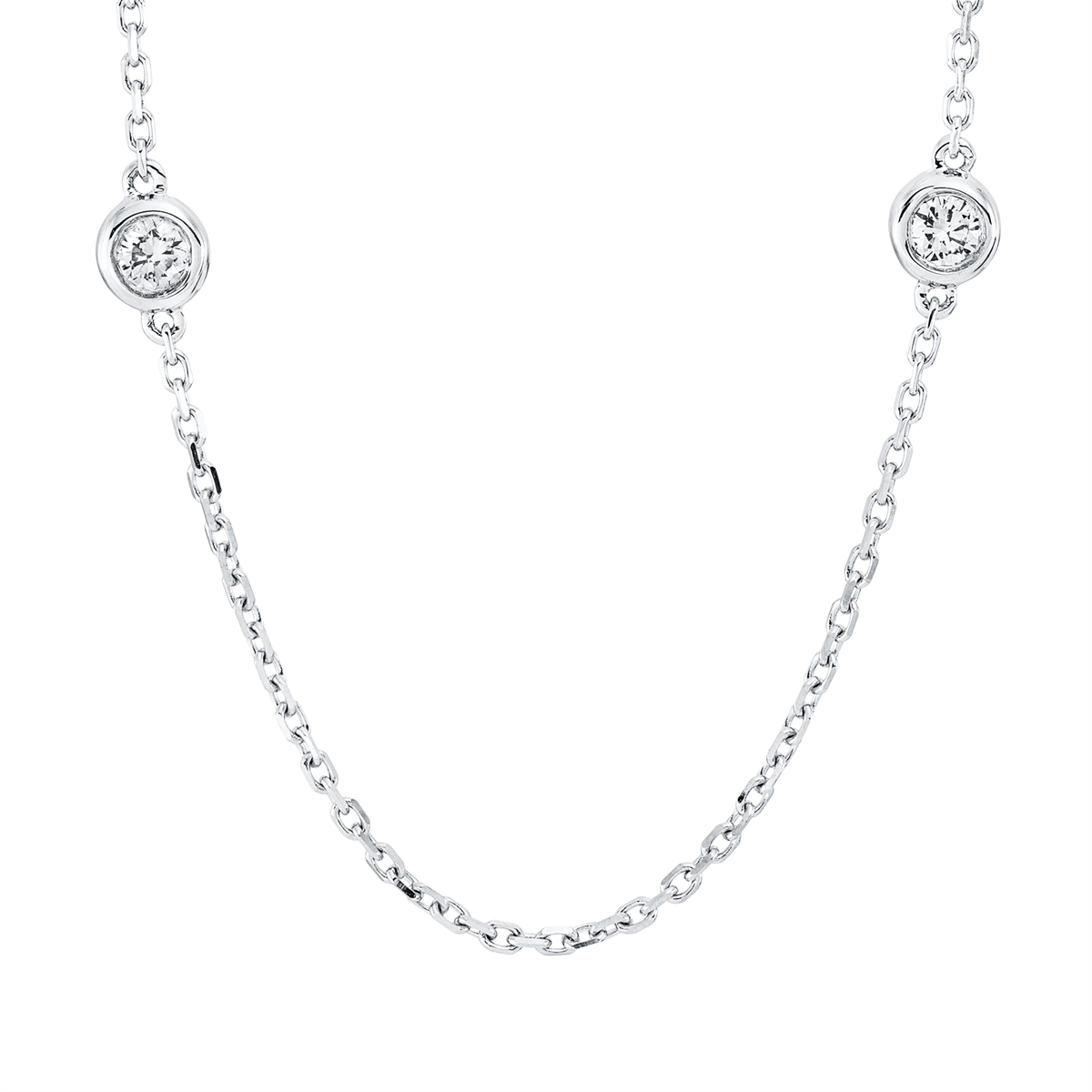 4M846W Collier Zarge Weißgold 18kt 0,57 Diamantschmuck mit 12 Diamanten - 4M846 – Bild 1