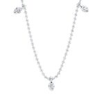 Collier Weißgold 18kt 0,16 Diamantschmuck mit 5 Diamanten - 4M907