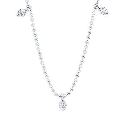 Collier Weißgold 18kt 0,16 Diamantschmuck mit 5 Diamanten - 4M907