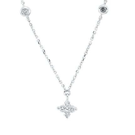 Collier Weißgold 18kt 0,46 Diamantschmuck mit 16 Diamanten - 4M919