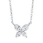 Collier Weißgold 18kt 0,30 Diamantschmuck mit 4 Diamanten - 4M935