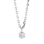 Collier Weißgold 18kt 0,10 Diamantschmuck mit 1 Diamanten - 4M952