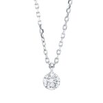 Collier Weißgold 18kt 0,25 Diamantschmuck mit 1 Diamanten - 4M956