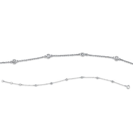 Armband Weißgold 18kt 0,13 Diamantschmuck mit 6 Diamanten - 5D497