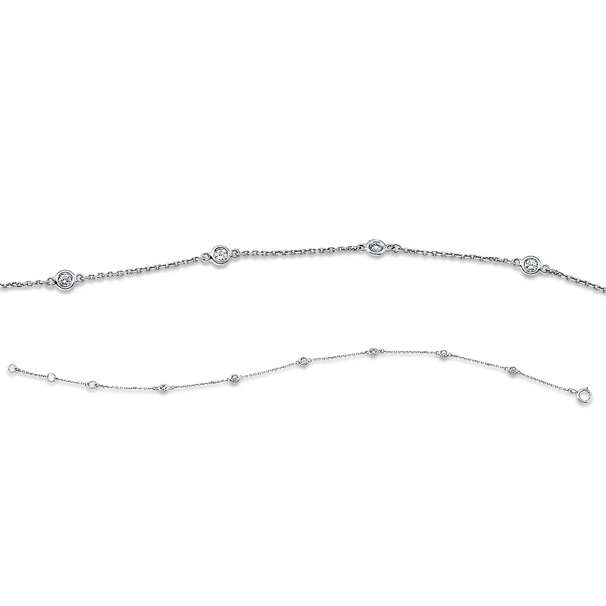 5D497W Armband Weißgold 18kt 0,13 Diamantschmuck mit 6 Diamanten - 5D497 – Bild 1