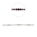 Armband Rosegold 18kt 0,26 Diamantschmuck Farbstein 1,71 ct - 5E579