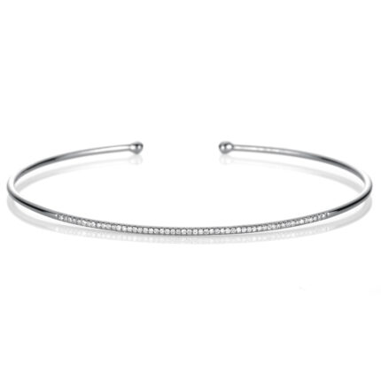 Armreif Weißgold 18kt 0,16 Diamantschmuck mit 53 Diamanten - 6A266