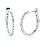 Creolen Weißgold 18kt 0,48 Diamantschmuck mit 60 Diamanten - 2D580