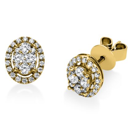 Ohrstecker Gelbgold 18kt 0,44 Diamantschmuck mit 56 Diamanten - 2I516