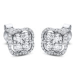 Ohrstecker Weißgold 18kt 1,13 Diamantschmuck mit 66 Diamanten - 2I990