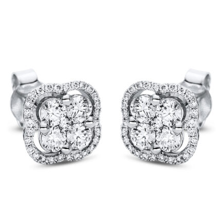 Ohrstecker Weißgold 18kt 1,13 Diamantschmuck mit 66 Diamanten - 2I990