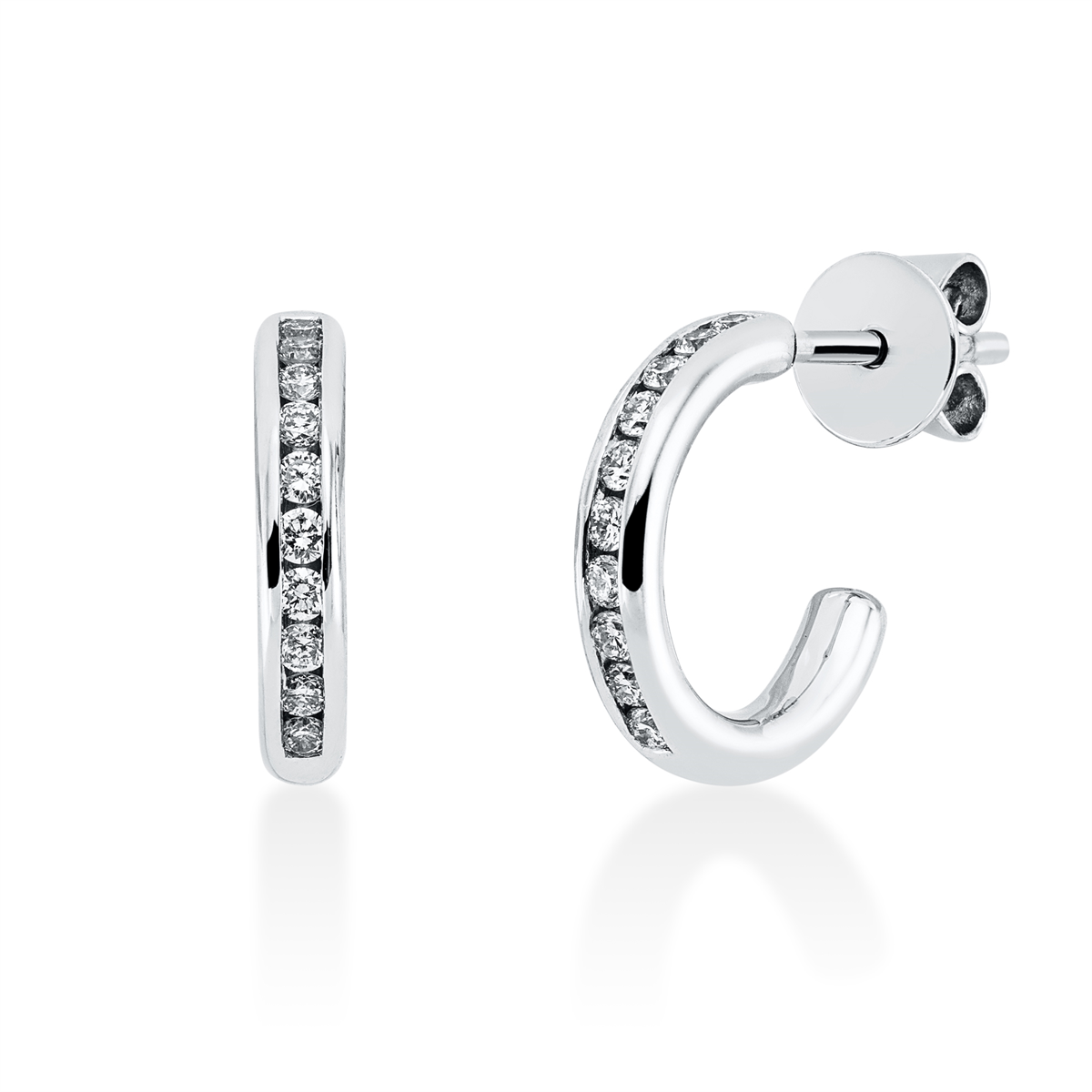 2J017W Ohrstecker Weißgold 18kt 0,20 Diamantschmuck mit 20 Diamanten - 2J017 – Bild 1