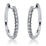 Creolen Weißgold 18kt 0,48 Diamantschmuck mit 54 Diamanten - 2J989