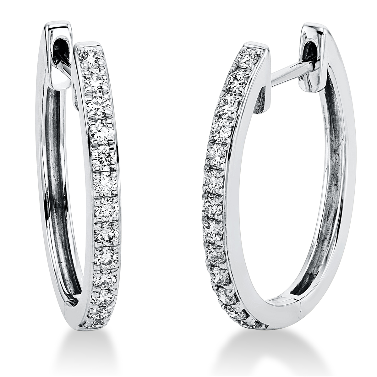 2M514W Creolen Weißgold 18kt 0,44 Diamantschmuck mit 26 Diamanten - 2M514 – Bild 1