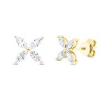 Ohrstecker Gelbgold 18kt 0,80 Diamantschmuck mit 8 Diamanten - 2Q045