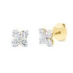 Ohrstecker Gelbgold 18kt 0,74 Diamantschmuck mit 10 Diamanten - 2S538