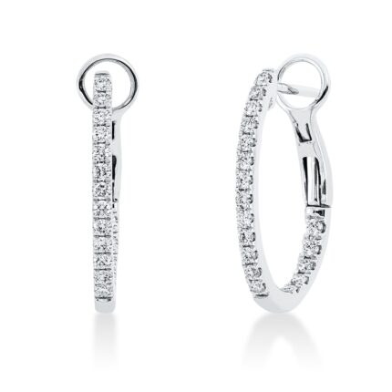 Creolen Weißgold 18kt 0,41 Diamantschmuck mit 36 Diamanten - 2T033