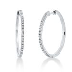 Creolen Weißgold 18kt 0,37 Diamantschmuck mit 50 Diamanten - 2T059