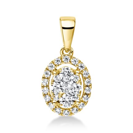 Anhänger Gelbgold 18kt 0,23 Diamantschmuck mit 28 Diamanten - 3D644