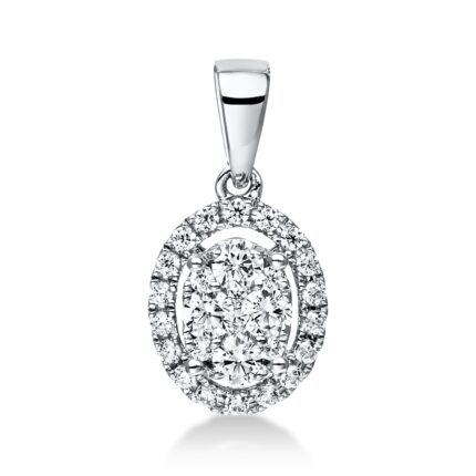 Anhänger Weißgold 18kt 0,24 Diamantschmuck mit 28 Diamanten - 3D644