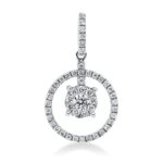 Anhänger Weißgold 18kt 0,43 Diamantschmuck mit 48 Diamanten - 3H456
