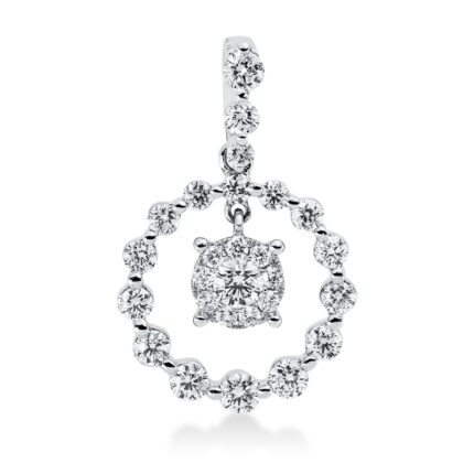 Anhänger Weißgold 18kt 0,67 Diamantschmuck mit 27 Diamanten - 3H457