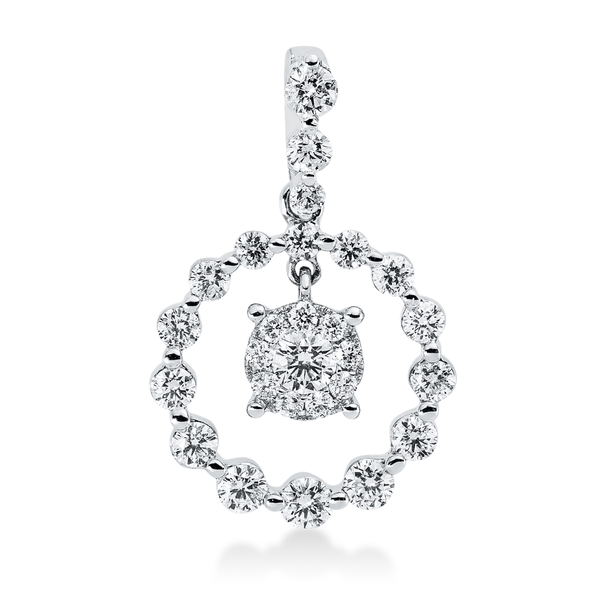 3H457W Anhänger Weißgold 18kt 0,67 Diamantschmuck mit 27 Diamanten - 3H457 – Bild 1