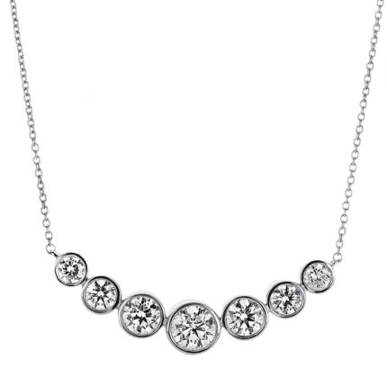 Collier Zarge Weißgold 18kt 0,98 Diamantschmuck mit 7 Diamanten - 4A789