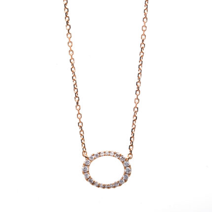 Collier Rosegold 18kt 0,14 Diamantschmuck mit 20 Diamanten - 4B146