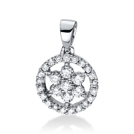 Collier Weißgold 18kt 0,30 Diamantschmuck mit 28 Diamanten - 4F345