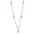 Collier Rosegold 18kt 0,66 Diamantschmuck mit 5 Diamanten - 4G863