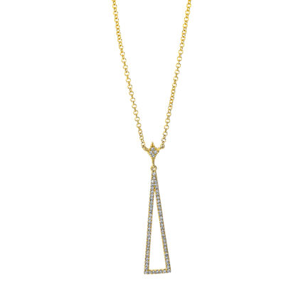 Collier Gelbgold 18kt 0,16 Diamantschmuck mit 67 Diamanten - 4J346