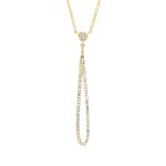 Collier Gelbgold 18kt 0,17 Diamantschmuck mit 74 Diamanten - 4K758