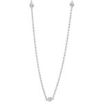 Collier Zarge Weißgold 18kt 0,18 Diamantschmuck mit 5 Diamanten - 4L991