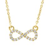 Collier Gelbgold 18kt 0,07 Diamantschmuck mit 22 Diamanten - 4N013