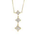 Collier Gelbgold 18kt 0,44 Diamantschmuck mit 15 Diamanten - 4N023