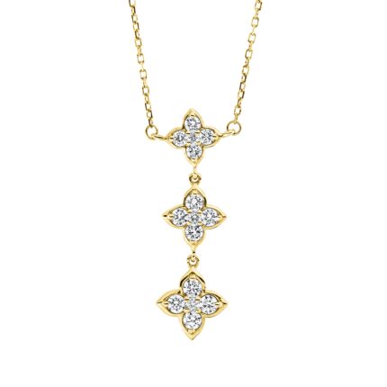 Collier Gelbgold 18kt 0,44 Diamantschmuck mit 15 Diamanten - 4N023