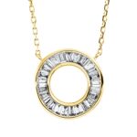 Collier Gelbgold 18kt 0,31 Diamantschmuck mit 25 Diamanten - 4N024