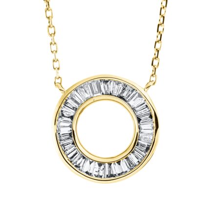 Collier Gelbgold 18kt 0,31 Diamantschmuck mit 25 Diamanten - 4N024