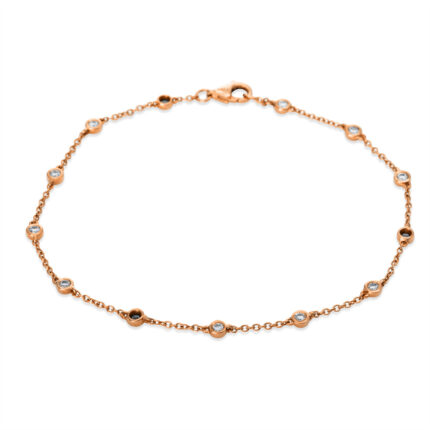 Armband Rosegold 18kt 0,38 Diamantschmuck mit 13 Diamanten - 5B711